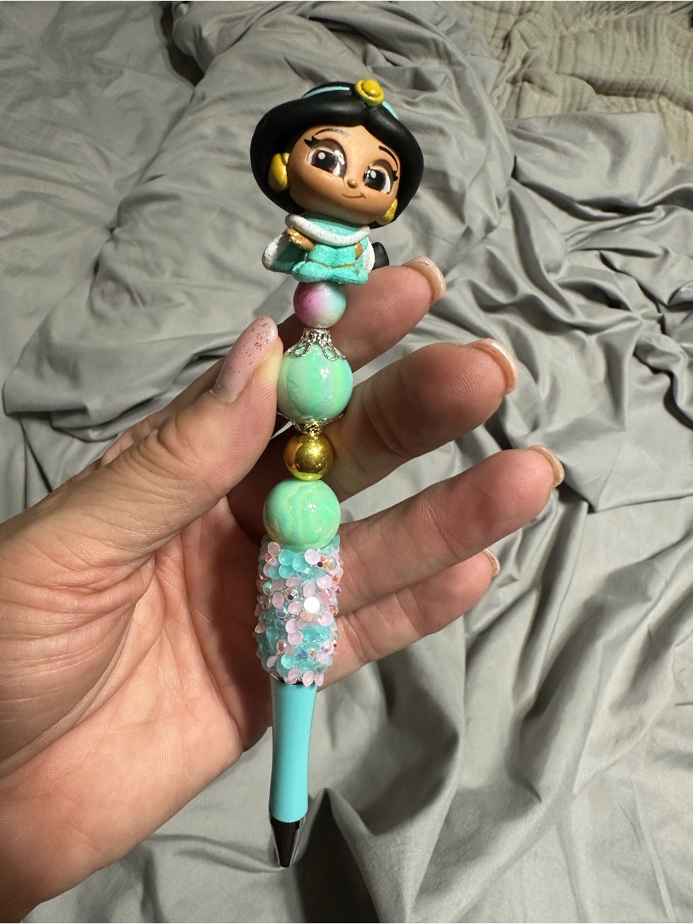 Jasmine Disney Princess Character doorable Beaded pen